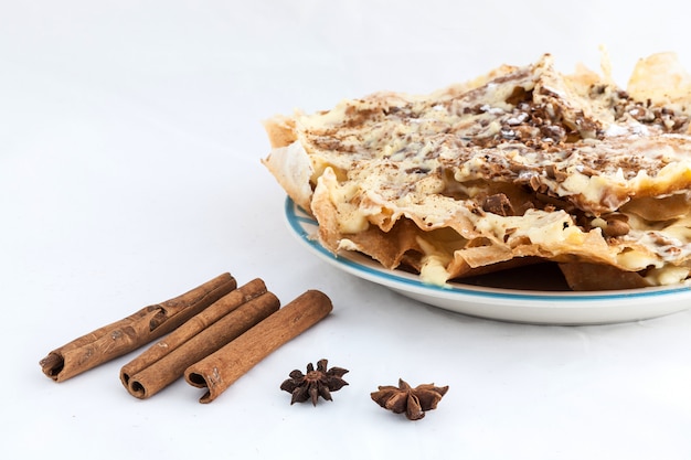 Moroccan dessert isolated on white background