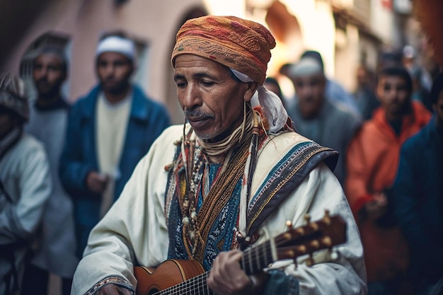 Moroccan Gnawa musicien from north africa Amazigh culture Singer from morocco