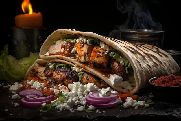 Moroccan Spiced Chicken Taco