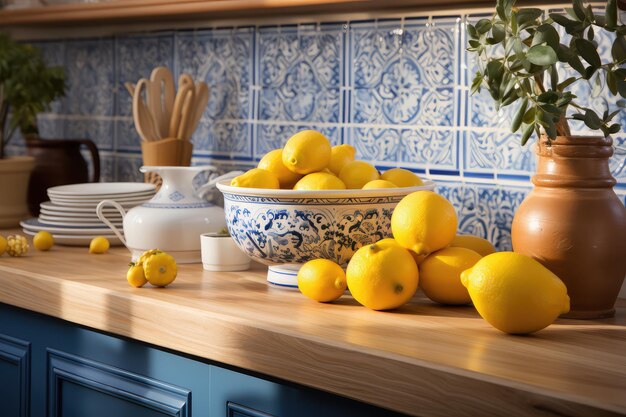 Photo moroccan tiles kitchen splashback professional advertising photography