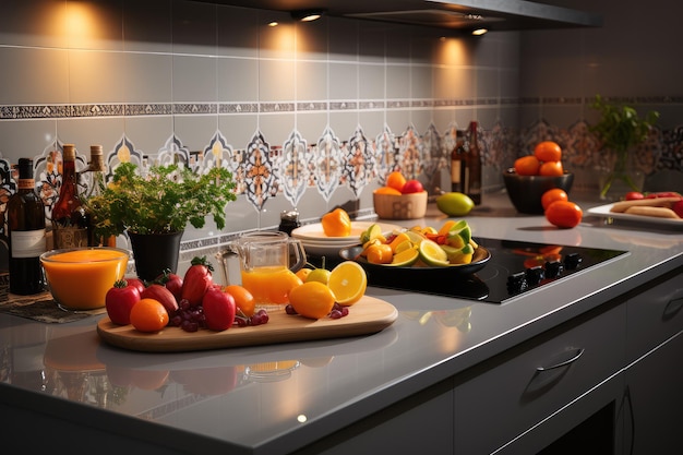марокканская плитка кухня отскок профессиональная рекламная фотография