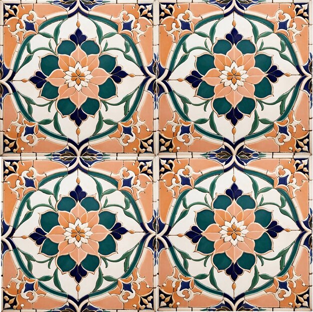 Moroccan tiles pattern background