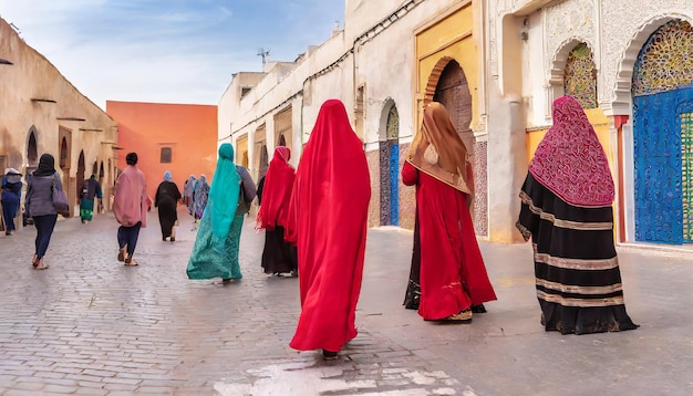 Photo moroccan woman wearing a traditional veil