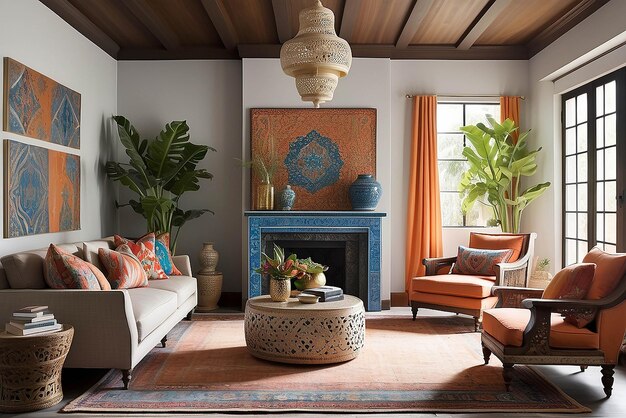 Moroccaninspired Living Room