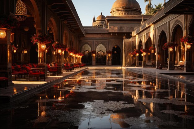 Foto il marocco ha fatto il palazzo glaoui glaoui un'antica residenza reale generativa ia