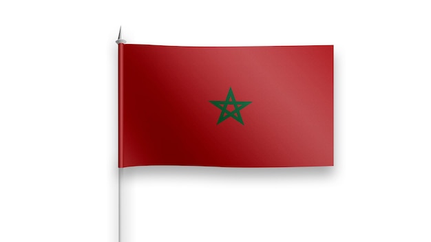 morocco flag on a white background