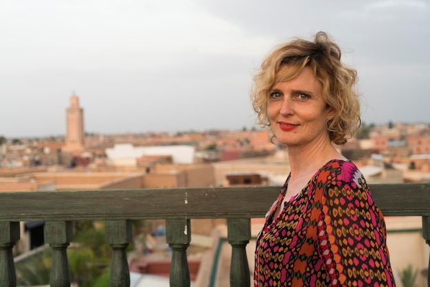 Morocco, marrakesh, portrait of woman