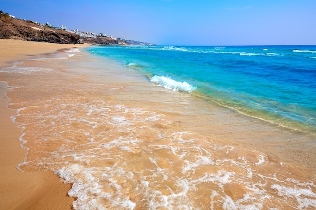 Foto spiaggia di morro jable fuerteventura isole canarie