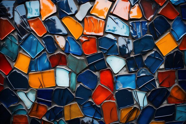 Mosaic Background with Colorful Tesserae