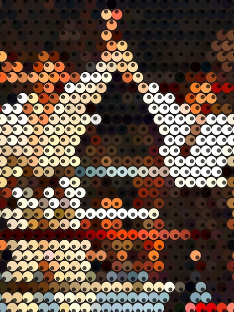 A mosaic of buttons