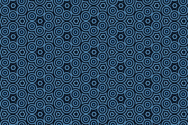 Mosaic circular blue background