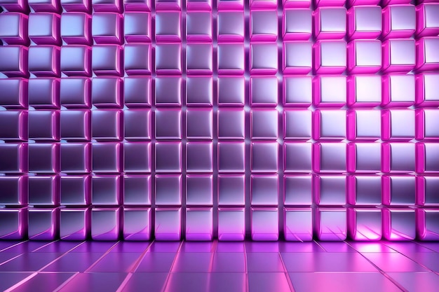 モザイク立方体の幾何学的な背景ライラック非常に明るいグレー、ライトシルバー、パステル ピンク、落ち着いた紫、ピンクのトーンの壁の装飾