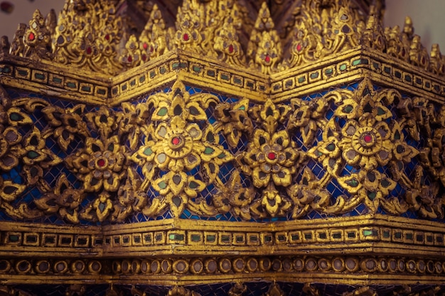 写真 タイ、バンコクのワットポー仏教寺院のモザイク