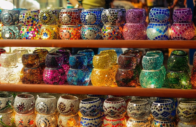 Mosaic Ottoman lamps from Grand Bazaar in Istanbul