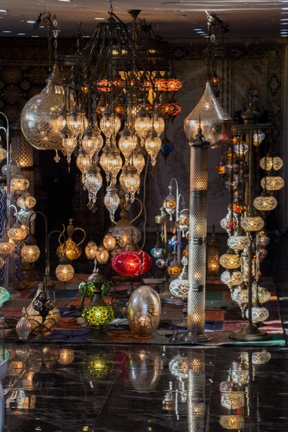 Photo mosaic ottoman lamps from grand bazaar