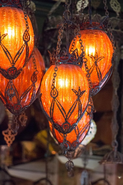 Mosaic Ottoman lamps from Grand Bazaar