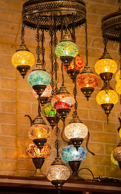 Mosaic Ottoman lamps from Grand Bazaar