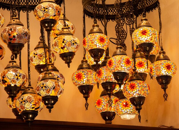 Mosaic Ottoman lamps from Grand Bazaar