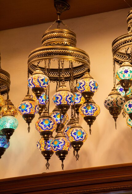 Mosaic Ottoman lamps from Grand Bazaar