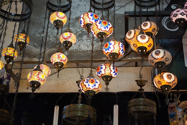 Mosaic Ottoman lamps from Grand Bazaar