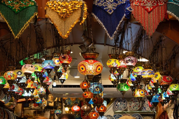 Mosaic Ottoman lamps from Grand Bazaar