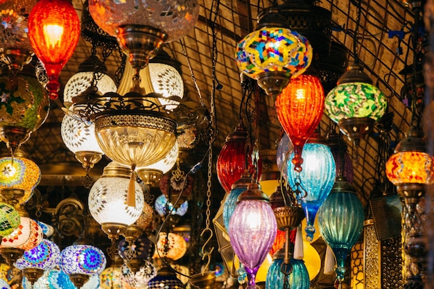 Mosaic Ottoman lamps from Grand Bazaar