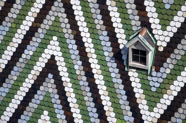 Photo mosaic roof patern of the st stephens cathedral stephansdom in vienna austria