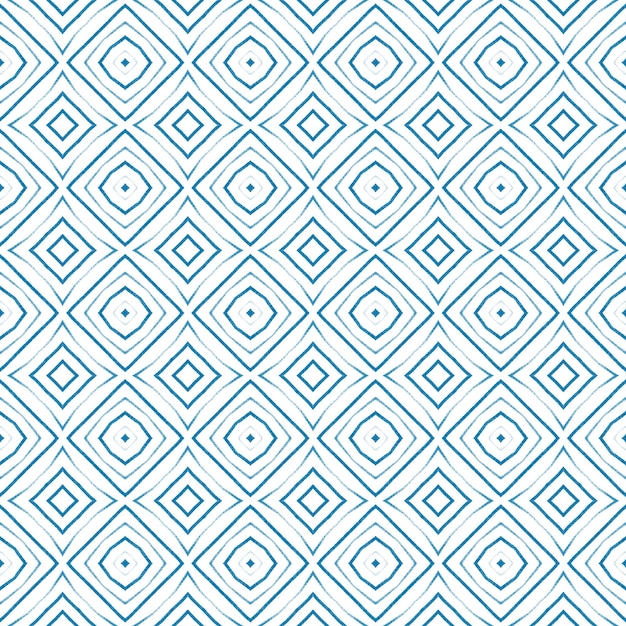 Mosaic seamless pattern Blue symmetrical