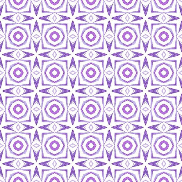 Mosaic seamless pattern Purple alluring boho