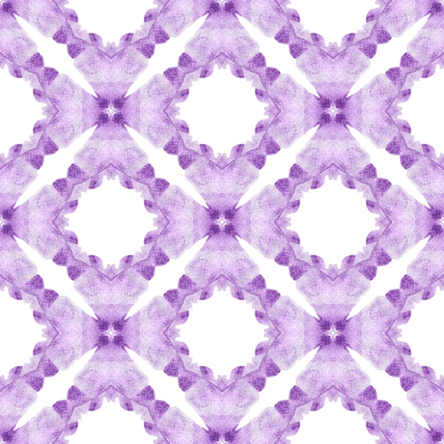 Mosaic seamless pattern Purple indelible boho