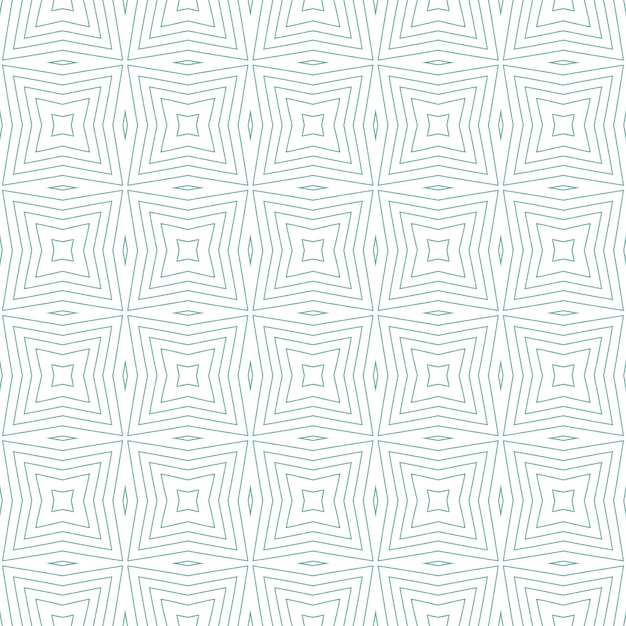 Mosaic seamless pattern Turquoise symmetrical