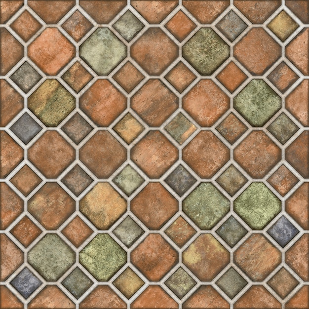 Mosaic stone floor