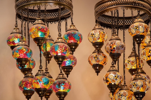 Mosaïek Ottomaanse lampen van de Grote Bazaar