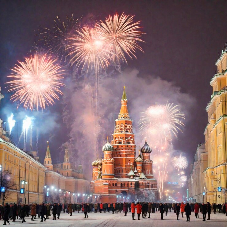 Moscow celebrates the New Year