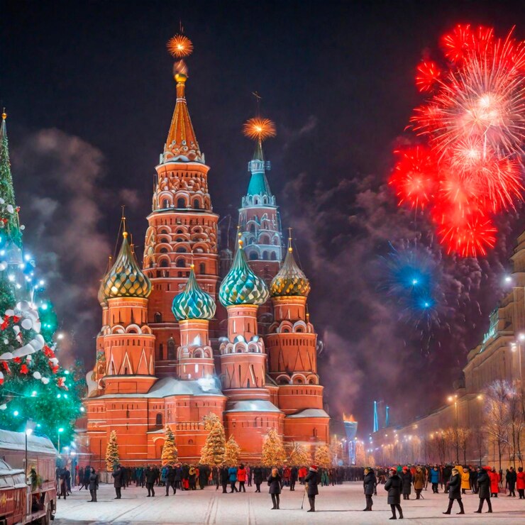 Moscow celebrates the New Year