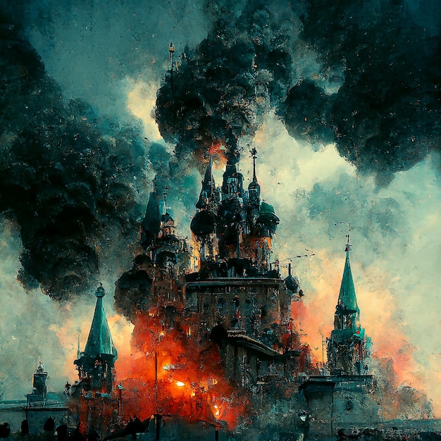 Moscow in fire