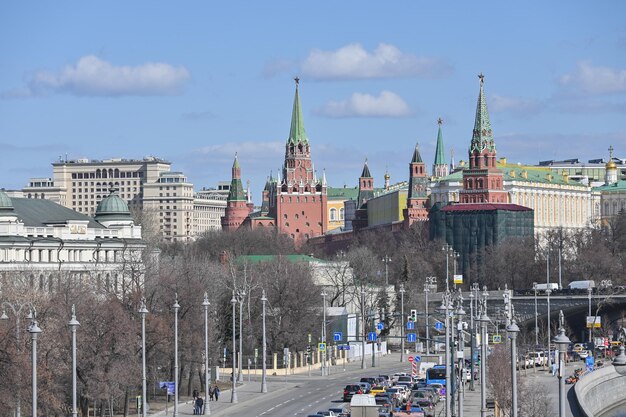 Photo the moscow kremlin in the spring