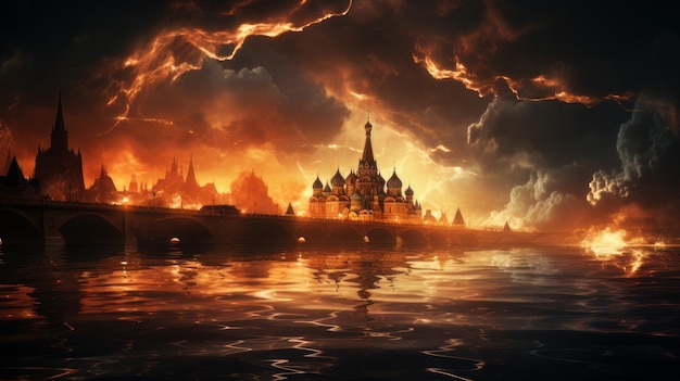 Фото Москва в огне