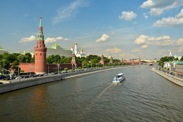 Moscow river and Moscow Kremlin