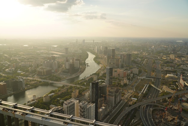 Moscow russia high rise buildings of moscow business center
moscow city top view of moscow city skyline