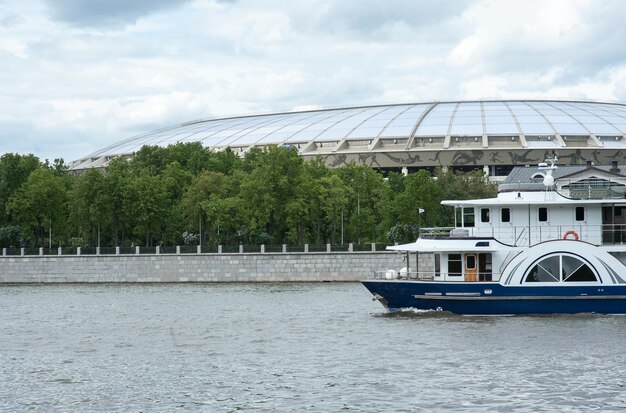 MOSCOW RUSSIA June 04 2017 Large sports arena of the sports complex Luzhniki in Moscow