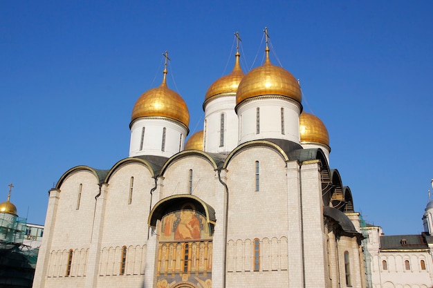 Moscow,russia -october 8,204 : the golden cupolas of the moscow\
kremlin in moscow ,russia.