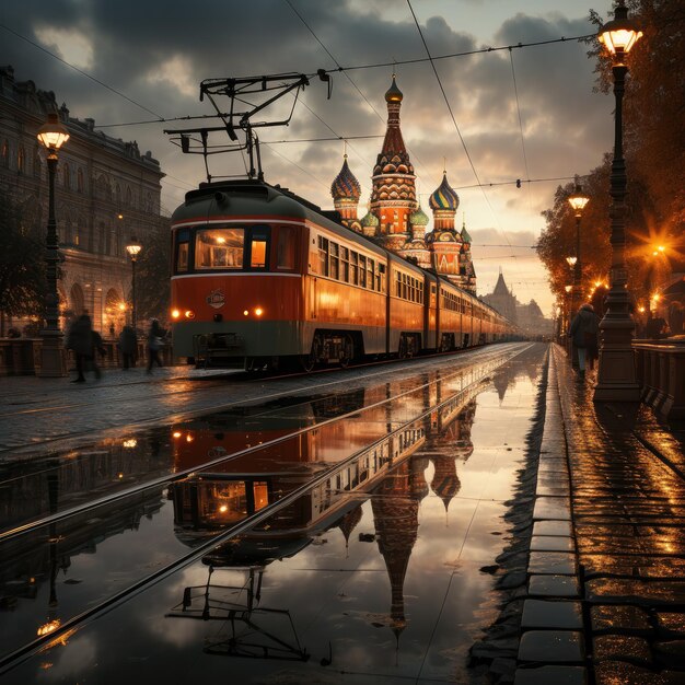 Photo in moscow's historic cityscapes