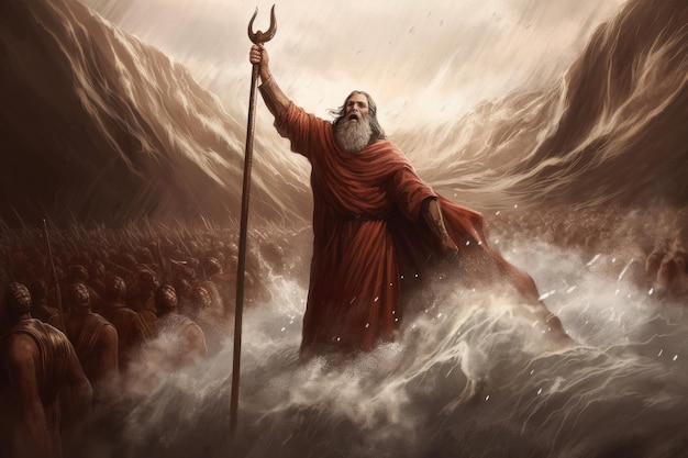 Moses bewapent de vrijheid Genereer Ai