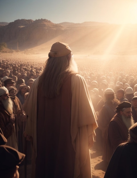 moses and crowd