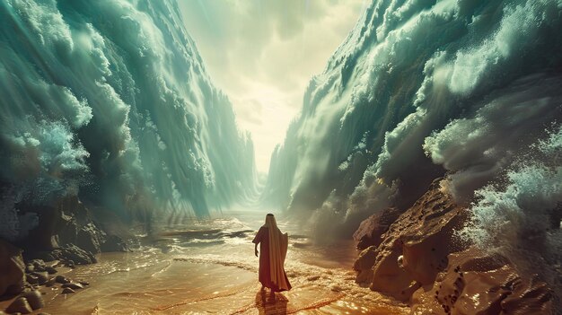 Moses opening the Red Sea