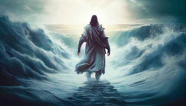 Premium AI Image  Moses Parting the Red Sea