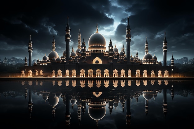 moskee gebouw animatie effen witte en zwarte achtergrond geen schaduw geen ander beeld