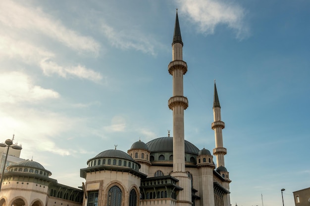 Moskee in Istanbul stad op hemelachtergrond Turkije