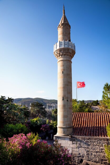 Moskee minaret in Bodrum